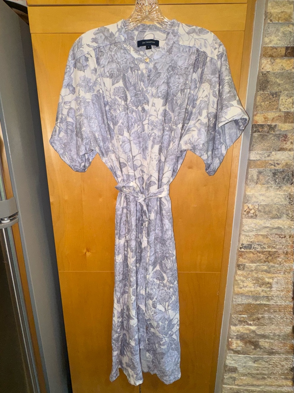 Jim Thompson Floral Linen Shirtdress